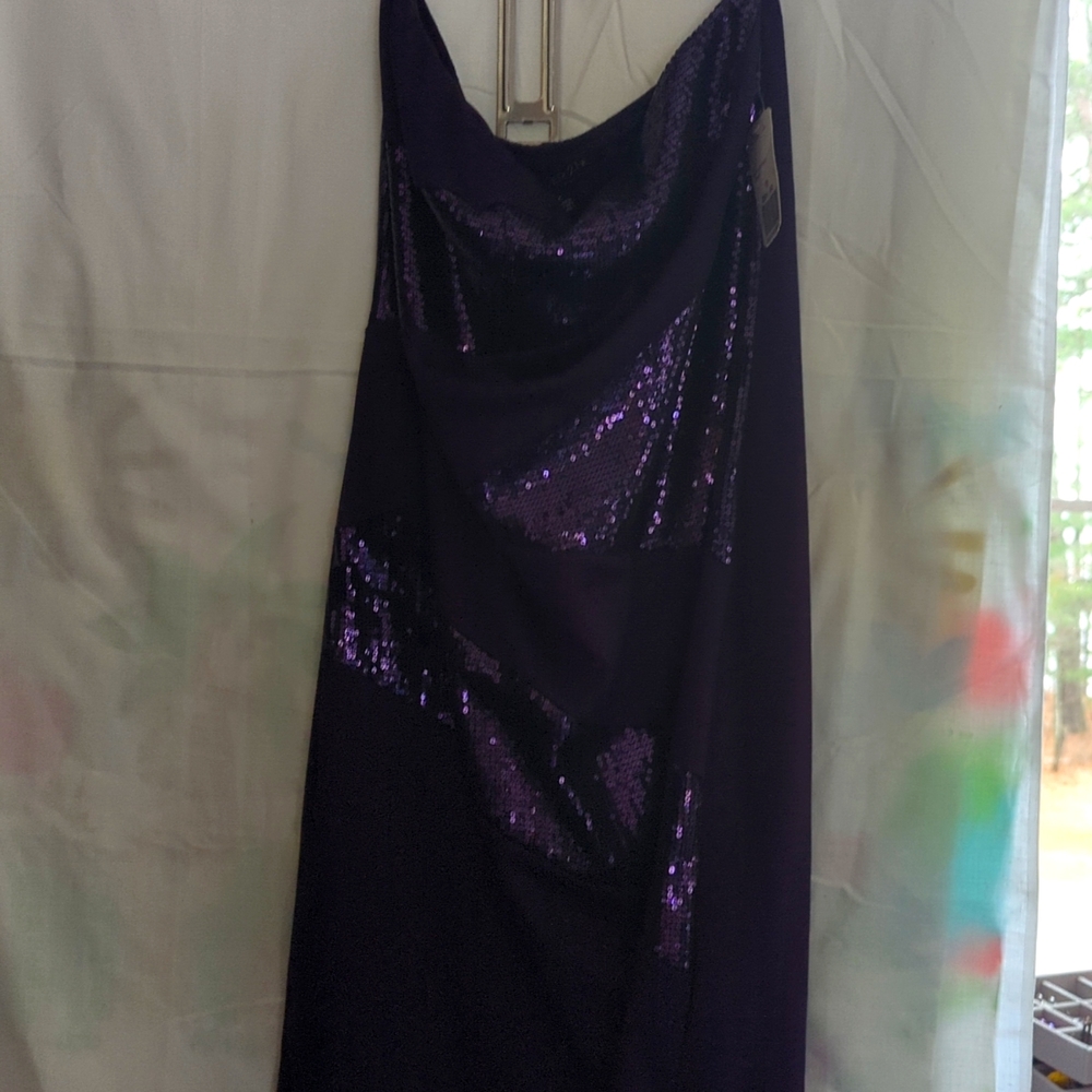 Forever 21 Strapless Sequin Gown in Deep Purple